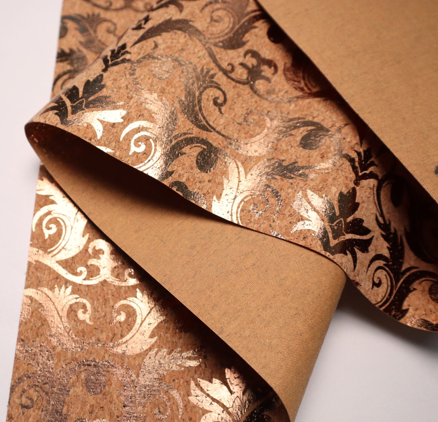 LITE Cork Fabric Roll - Golden Scroll