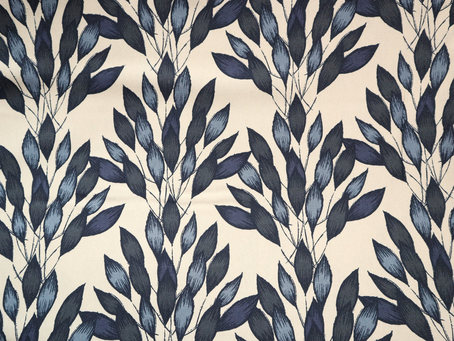 Cotton Canvas - 1/2 YARD - Brushed Leaves Gris