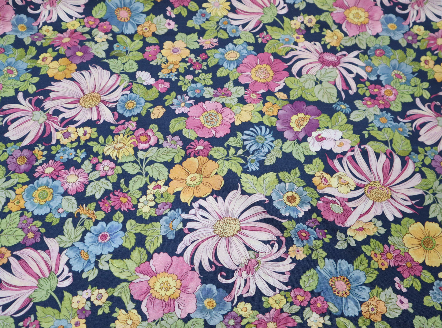 Premium Cotton - 1/2 YARD - Chelsea Garden Navy