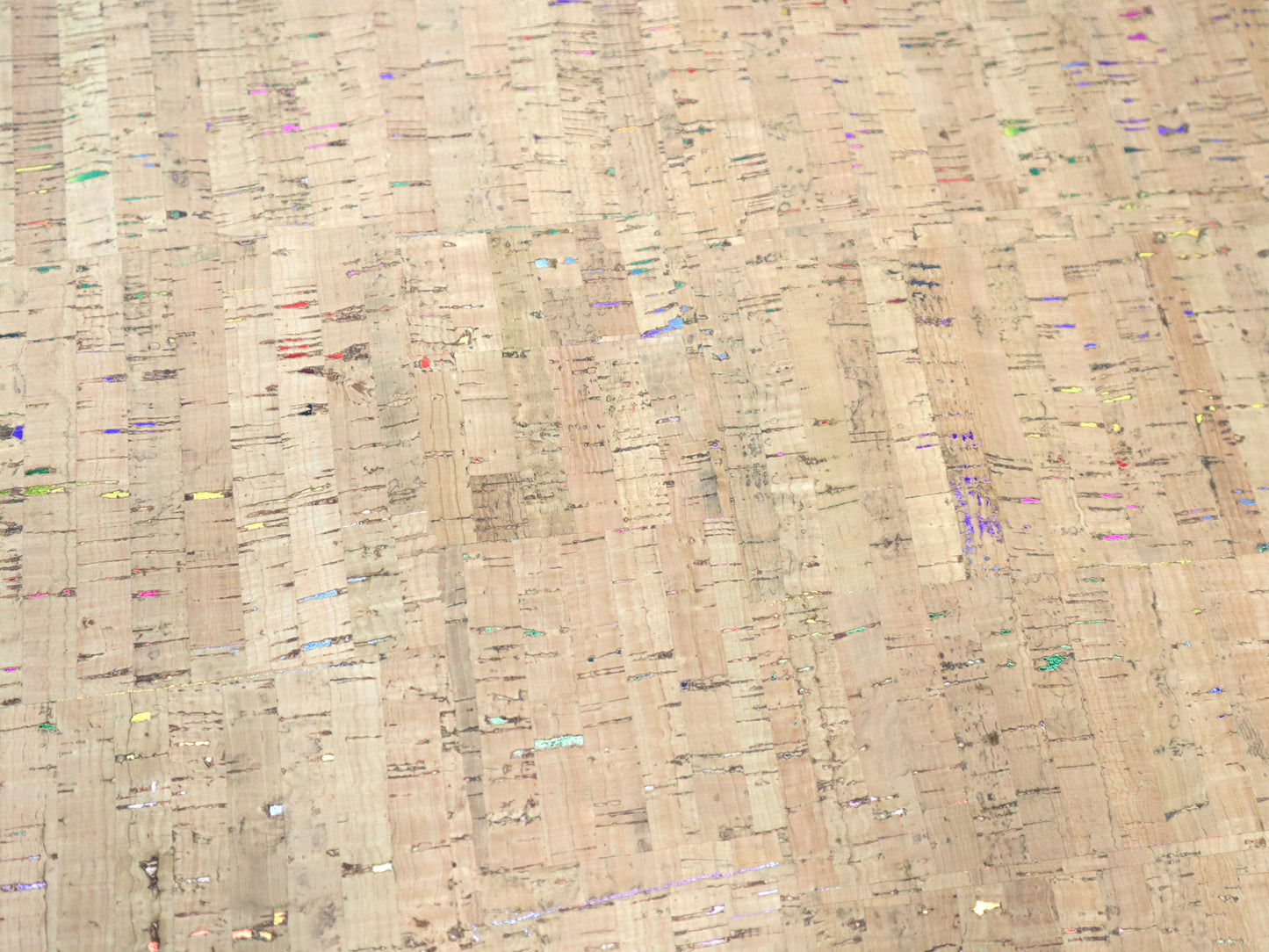 Cork Fabric Sheet- Biscotti Rainbow