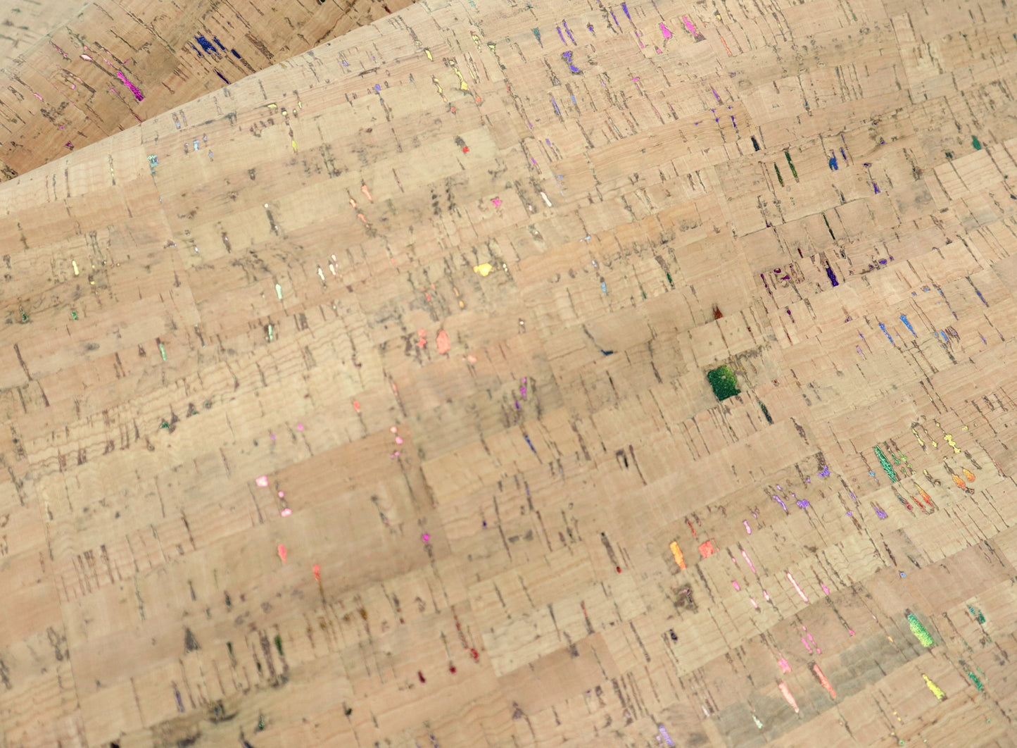 Cork Fabric Sheet- Biscotti Rainbow