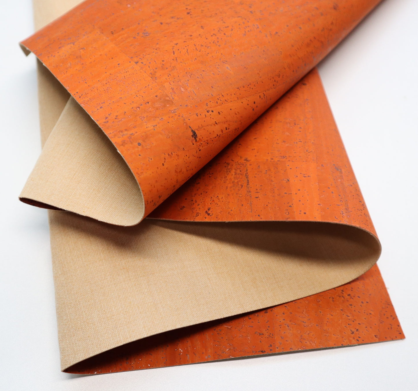 Cork Fabric Sheet - Pumpkin