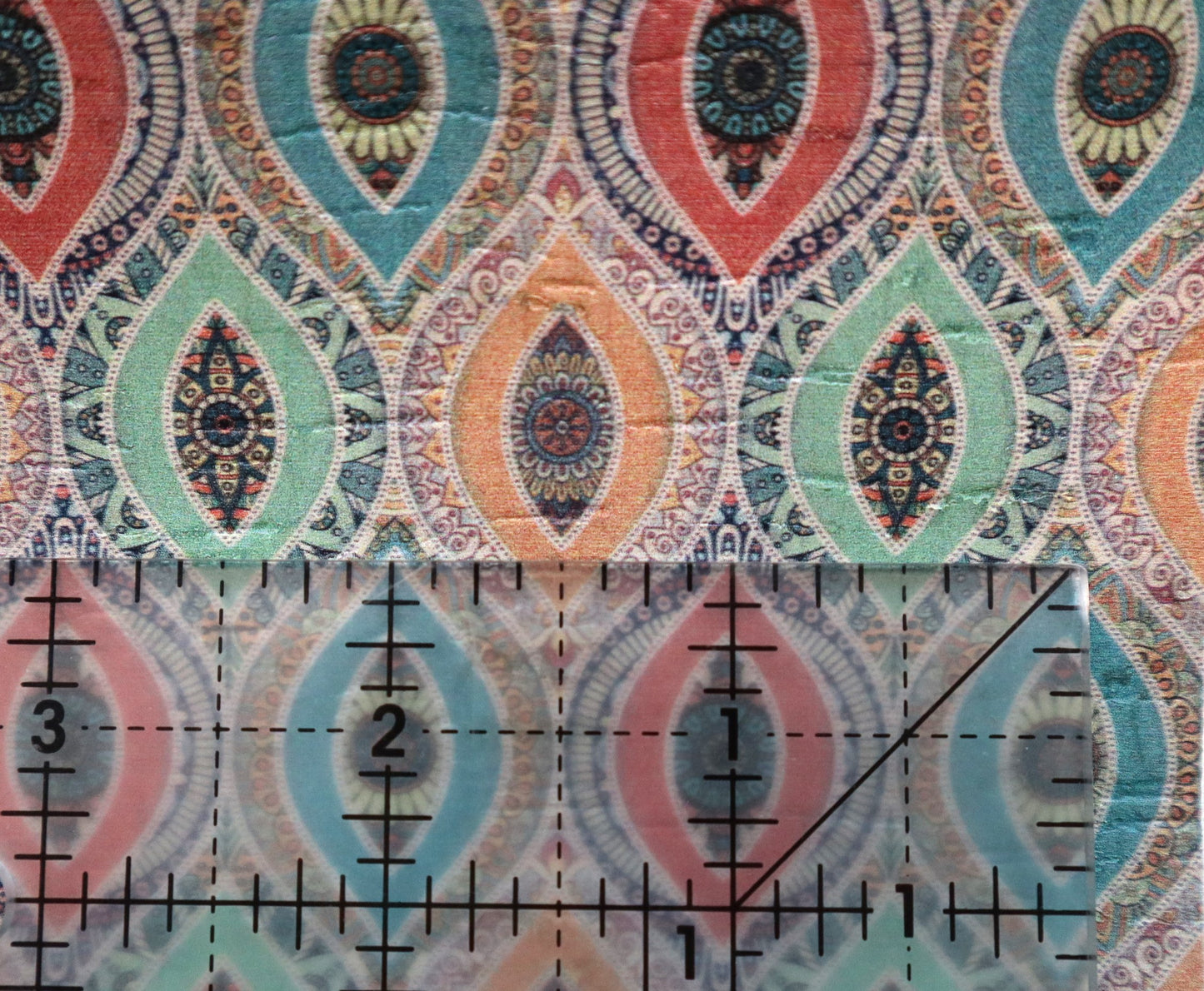 REMNANT/OFFCUT - Cork Fabric 18" x 18" - Boho Dream
