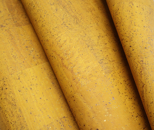 REMNANT/OFFCUT - Cork Fabric 18" x 18" - Turmeric