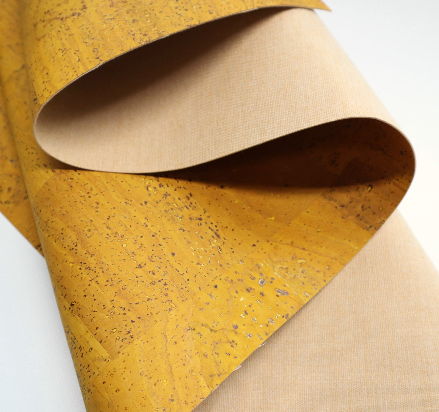 REMNANT/OFFCUT - Cork Fabric 16" x 18" - Turmeric