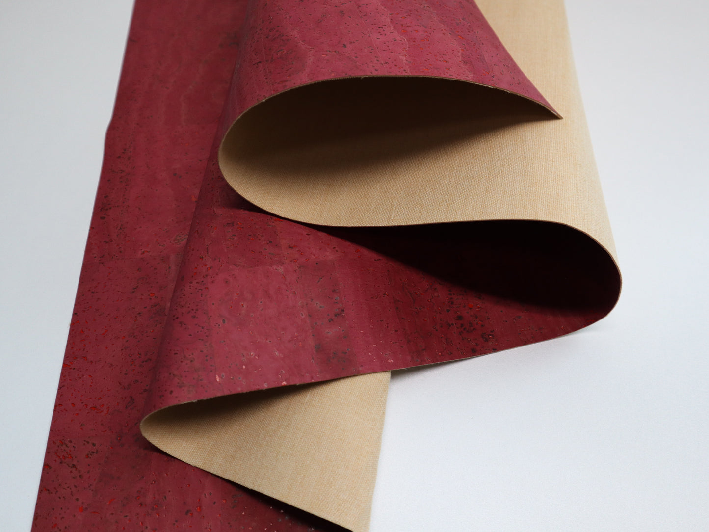 REMNANT/OFFCUT - Cork Fabric 18" x 24" - Sangria