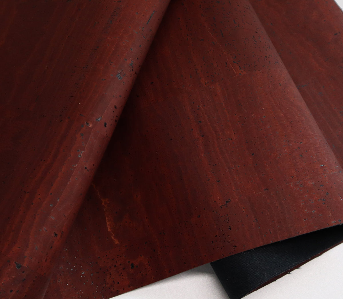 REMNANT/OFFCUT - Cork Fabric 13" x 26.5" - Venetian Red