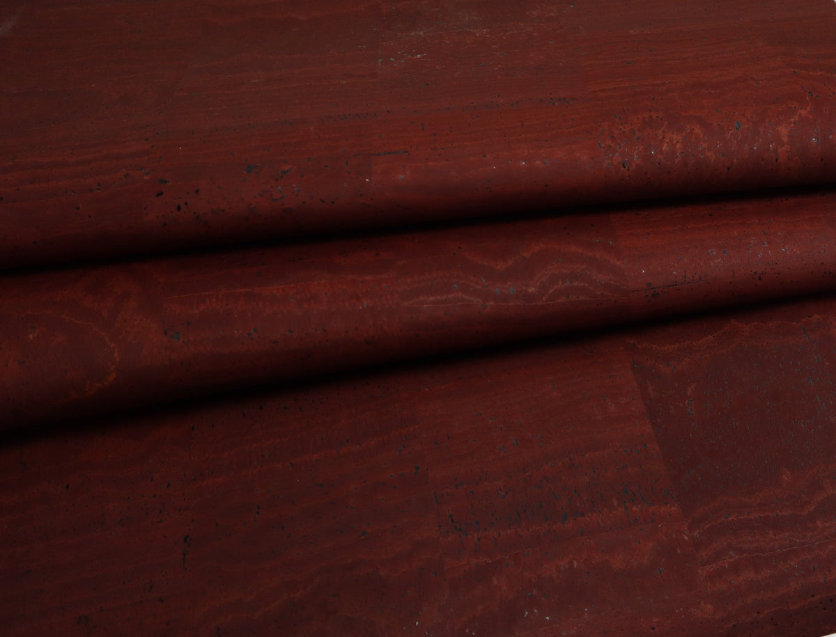 REMNANT/OFFCUT - Cork Fabric 13" x 26.5" - Venetian Red