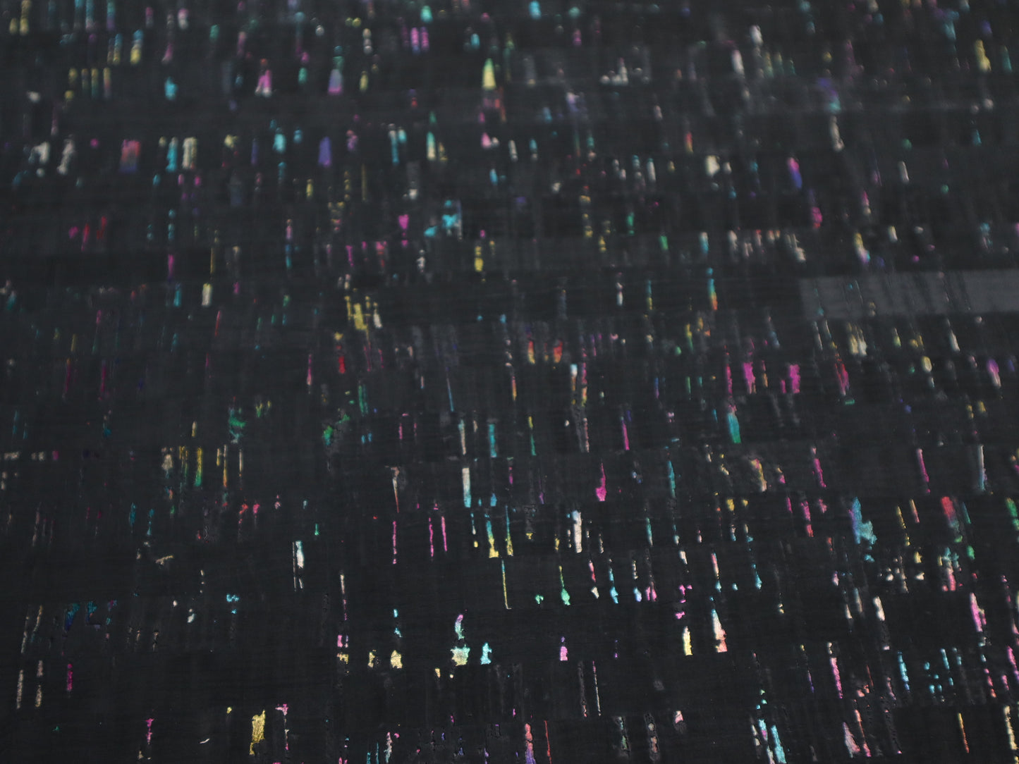 Cork Fabric Sheet- Onyx Rainbow