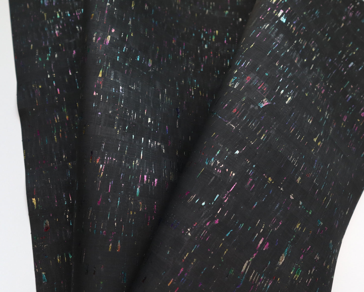 Cork Fabric Sheet- Onyx Rainbow