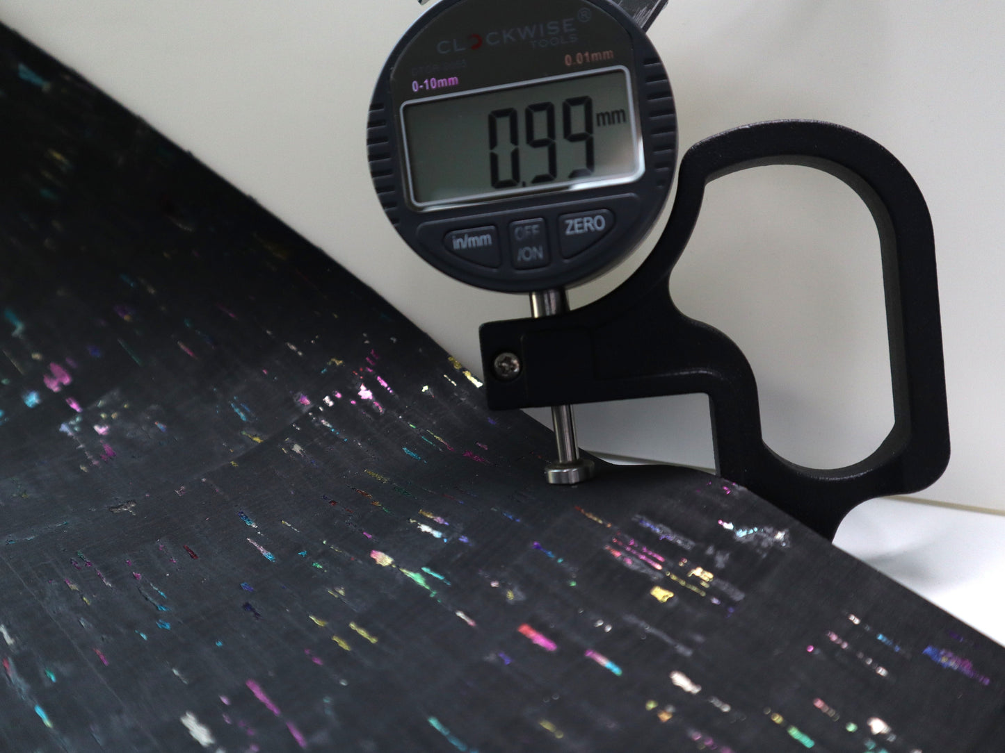 Cork Fabric Sheet- Onyx Rainbow