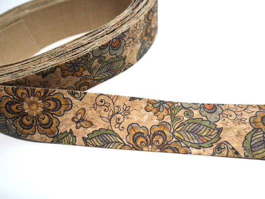 Cork Ribbon By the Yard  - Butterfly Whimsy
