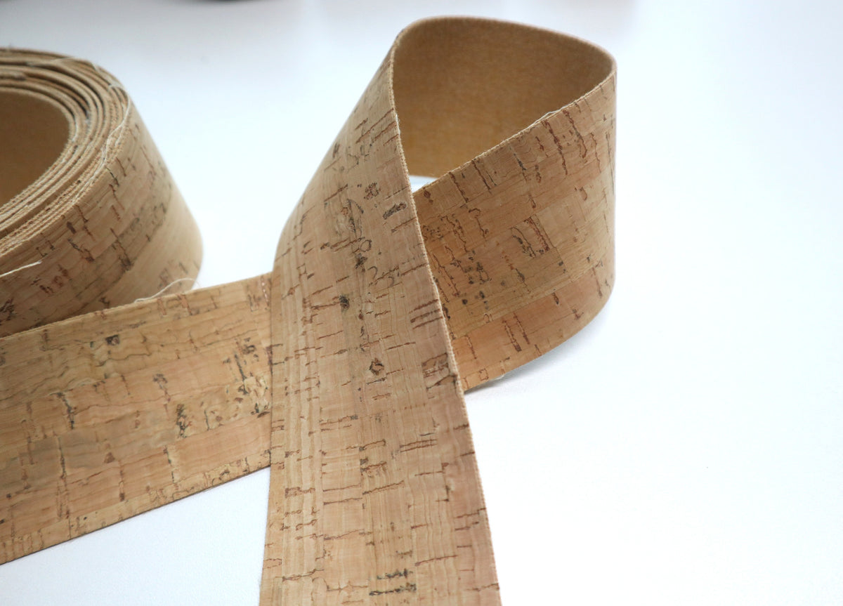 Rustic Looking Ribbon Cork Ribbon By the Yard - Rustic Natural – Jomar Supply & Handmade
