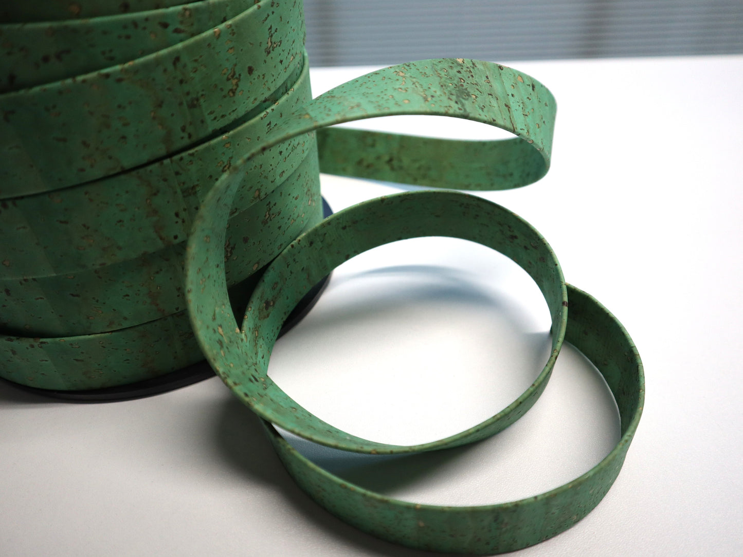 Flat Cork Cord by the Yard - Grass Green