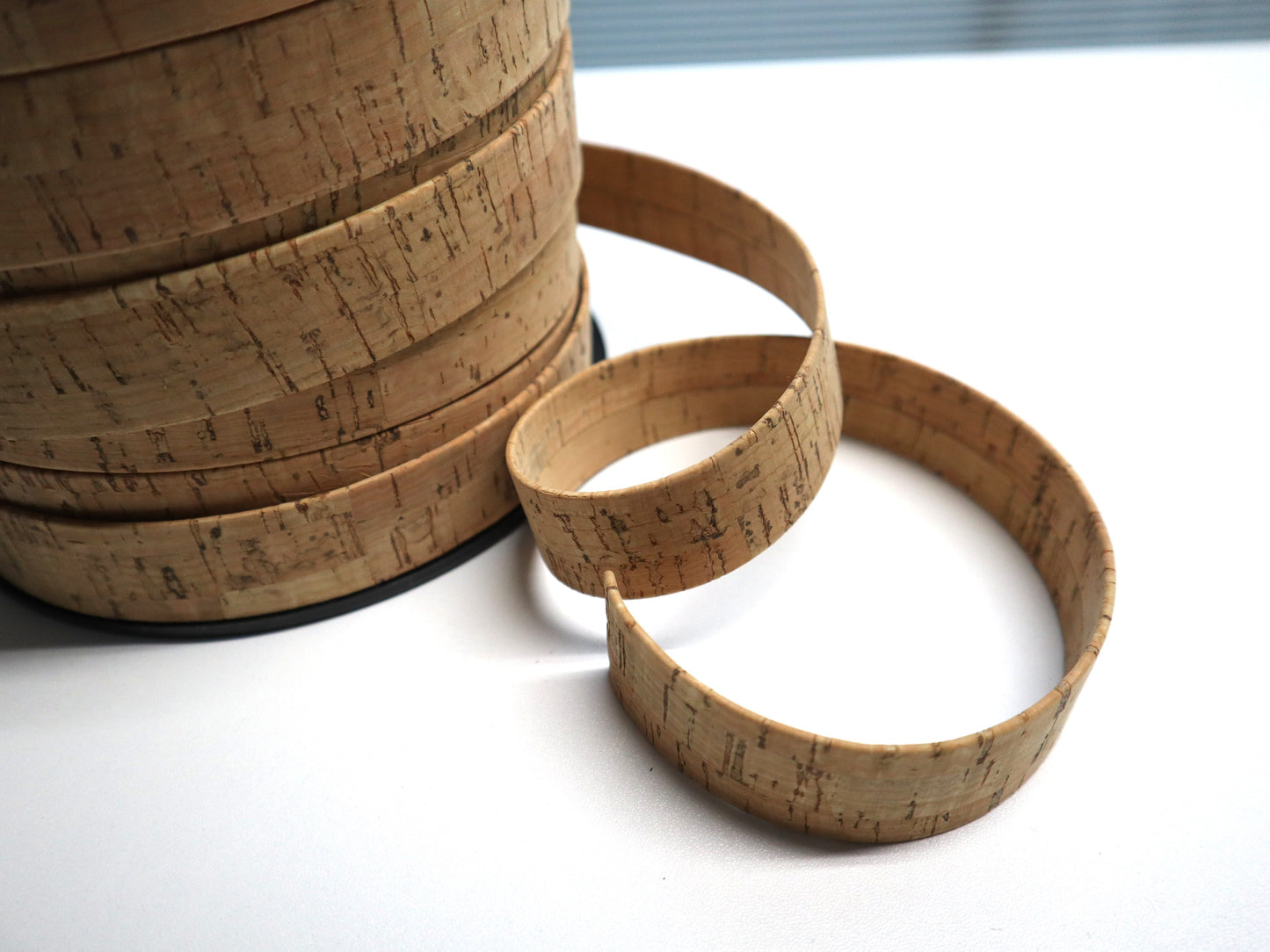 Flat Cork Cord by the Yard - Rustic Natural