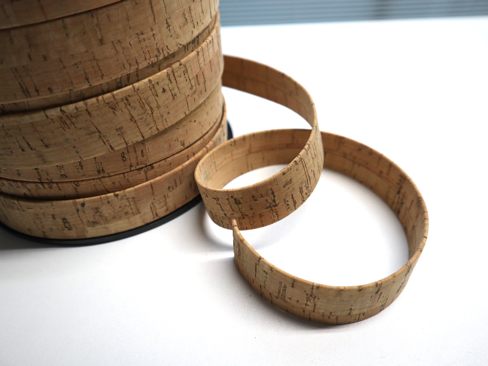 Flat Cork Cord by the Yard - Rustic Natural