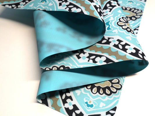 REMNANT/OFFCUT - Waterproof Canvas - Khaki Medallion 18" x 29"