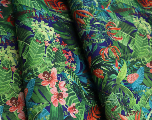 REMNANT/OFFCUT - Waterproof Canvas - Jungle 18" x 34"