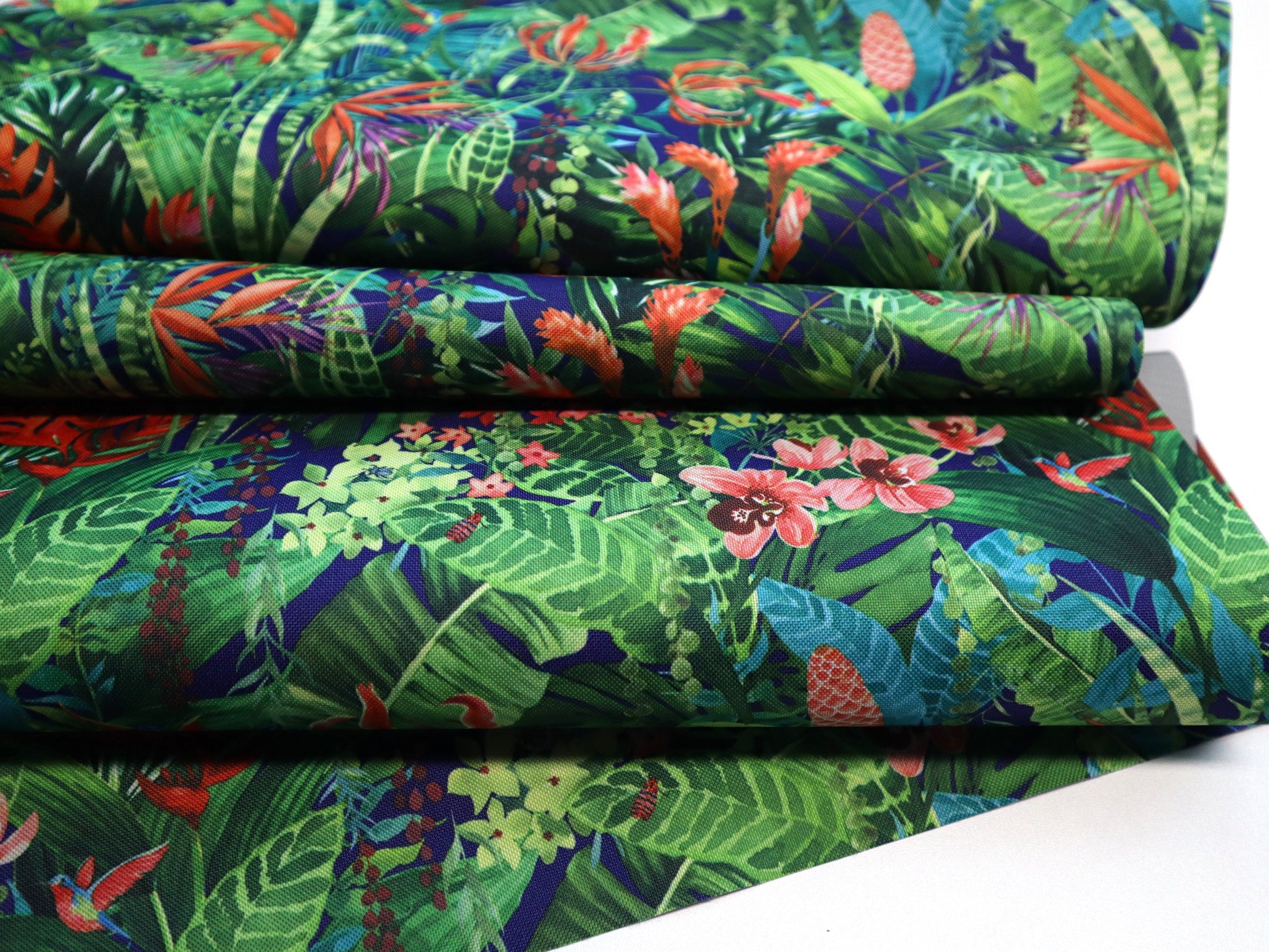 REMNANT/OFFCUT - Waterproof Canvas - Jungle 18" x 34"