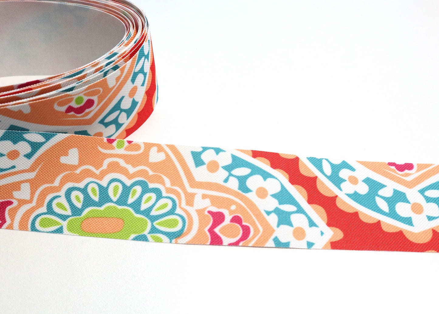 WPC Ribbon By the Yard  - Coral Medallion