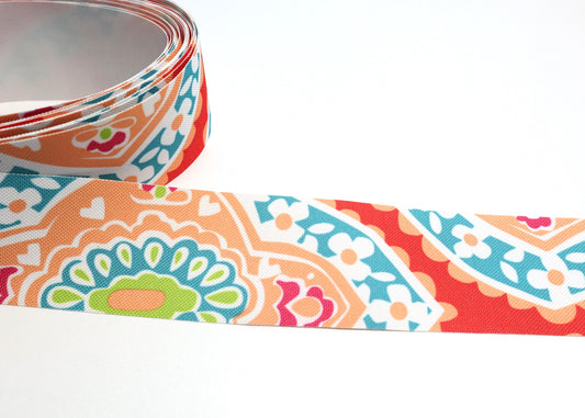 WPC Ribbon By the Yard  - Coral Medallion