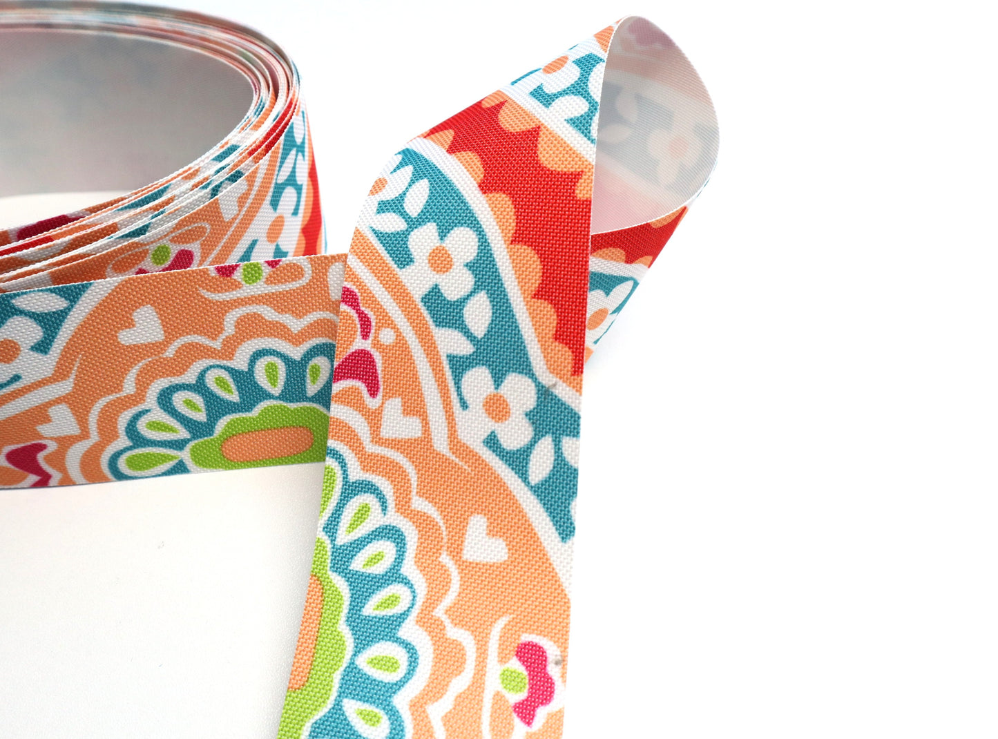 WPC Ribbon By the Yard  - Coral Medallion