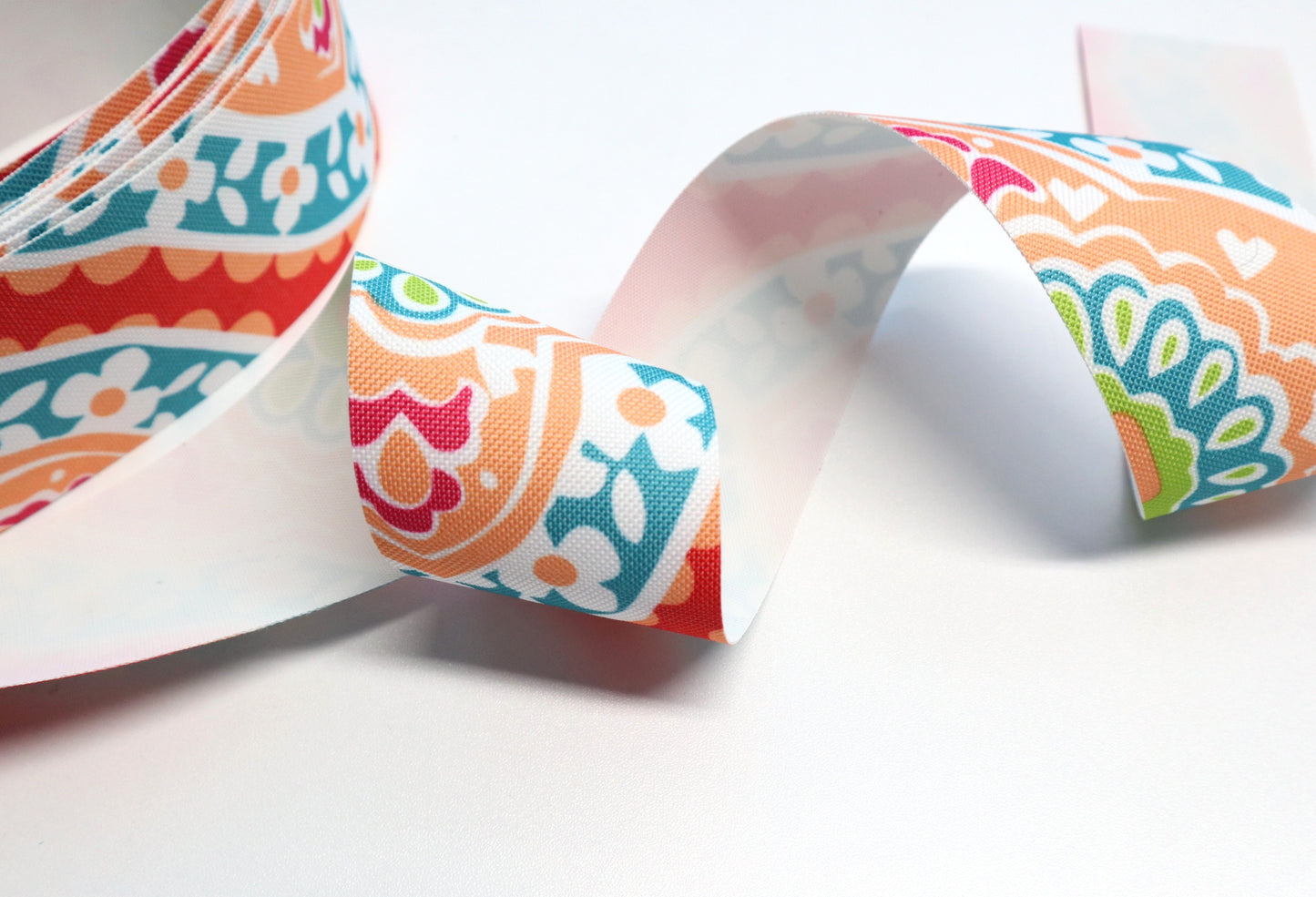 WPC Ribbon By the Yard  - Coral Medallion