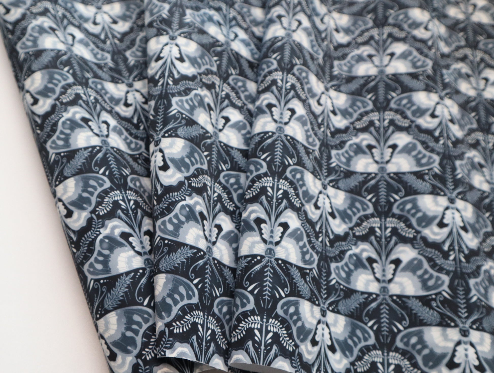Lux Bonded Poly/Nylon- Monochrome Moths