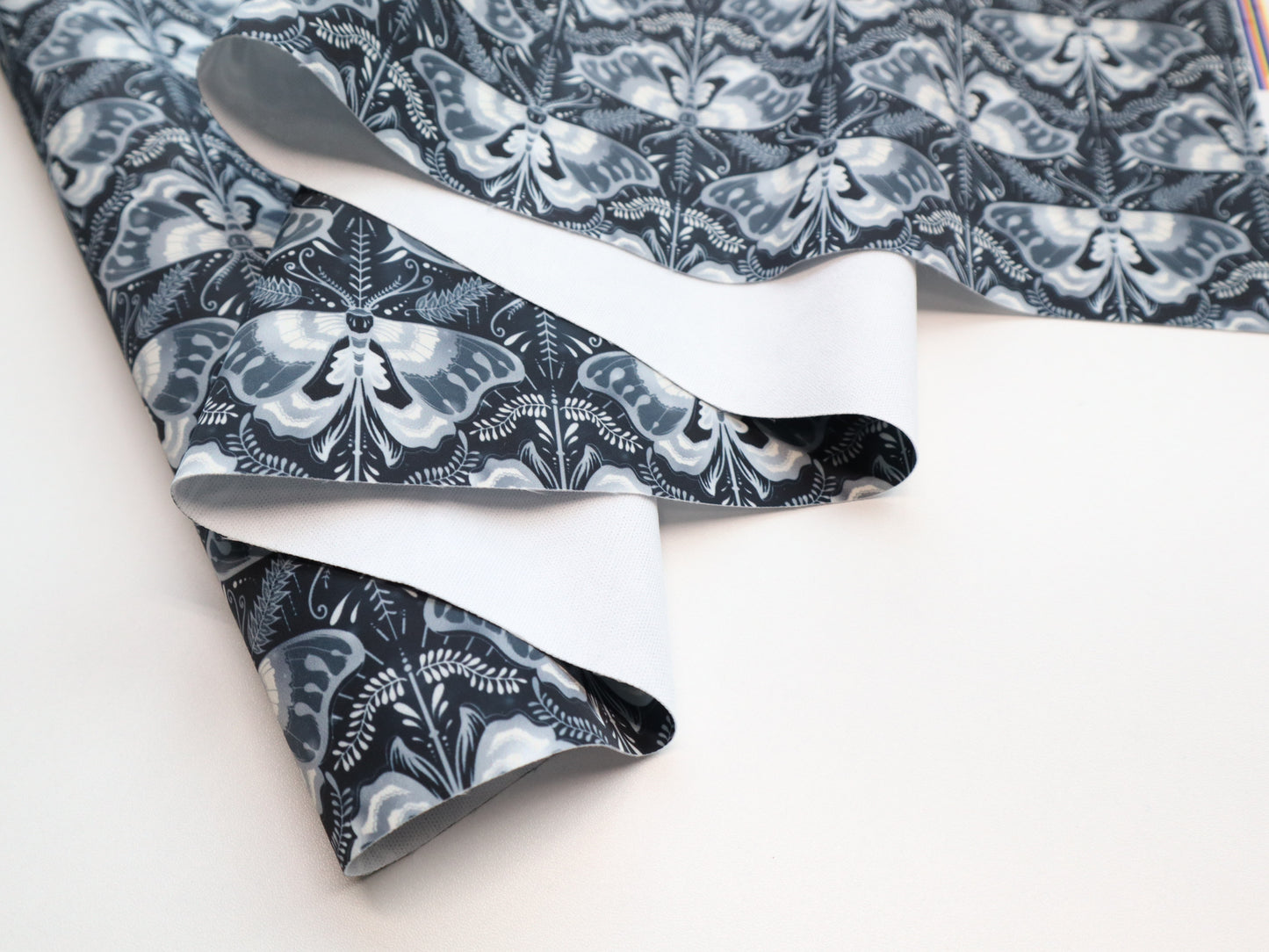 Lux Bonded Poly/Nylon- Monochrome Moths