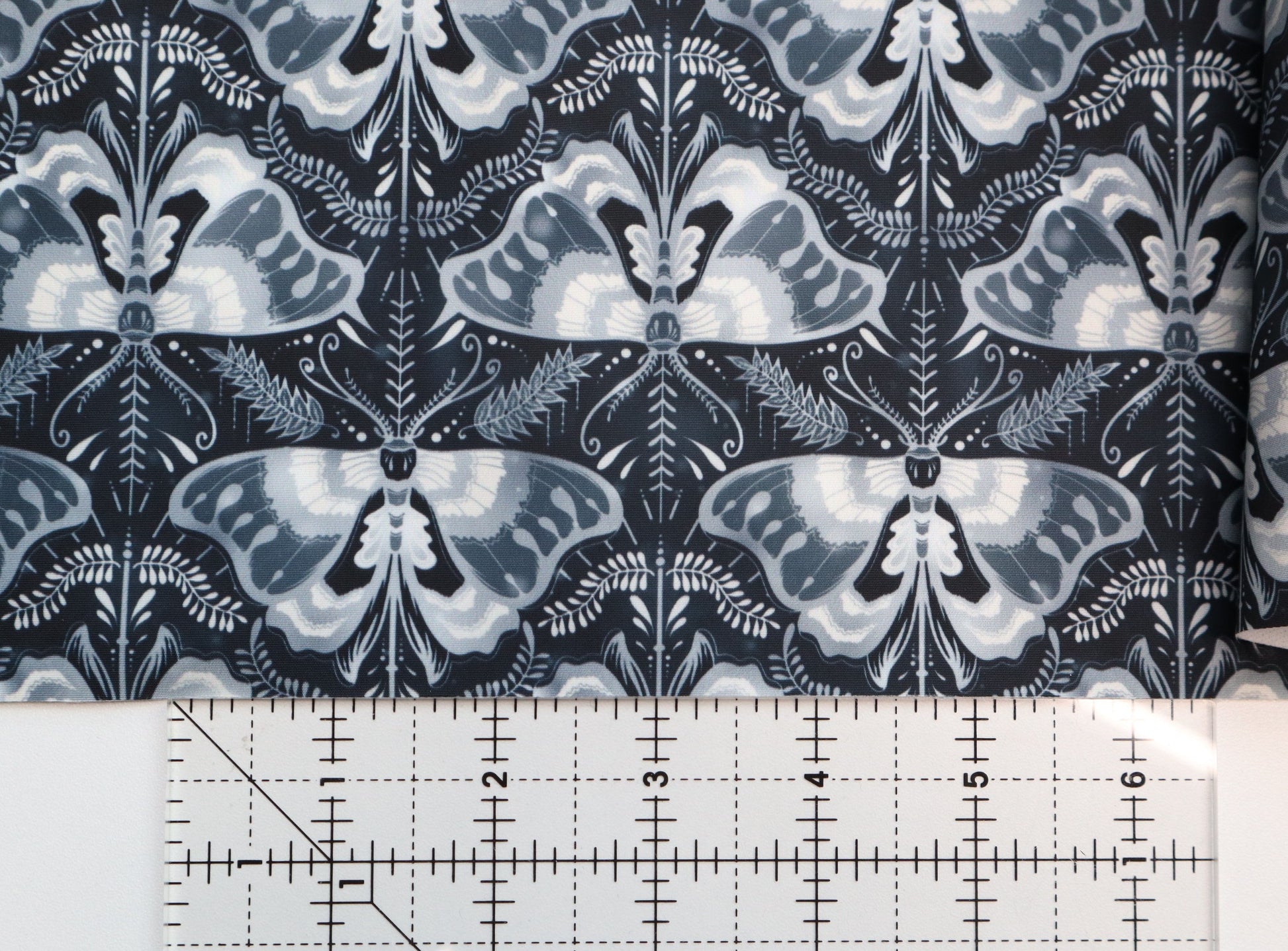 Lux Bonded Poly/Nylon- Monochrome Moths
