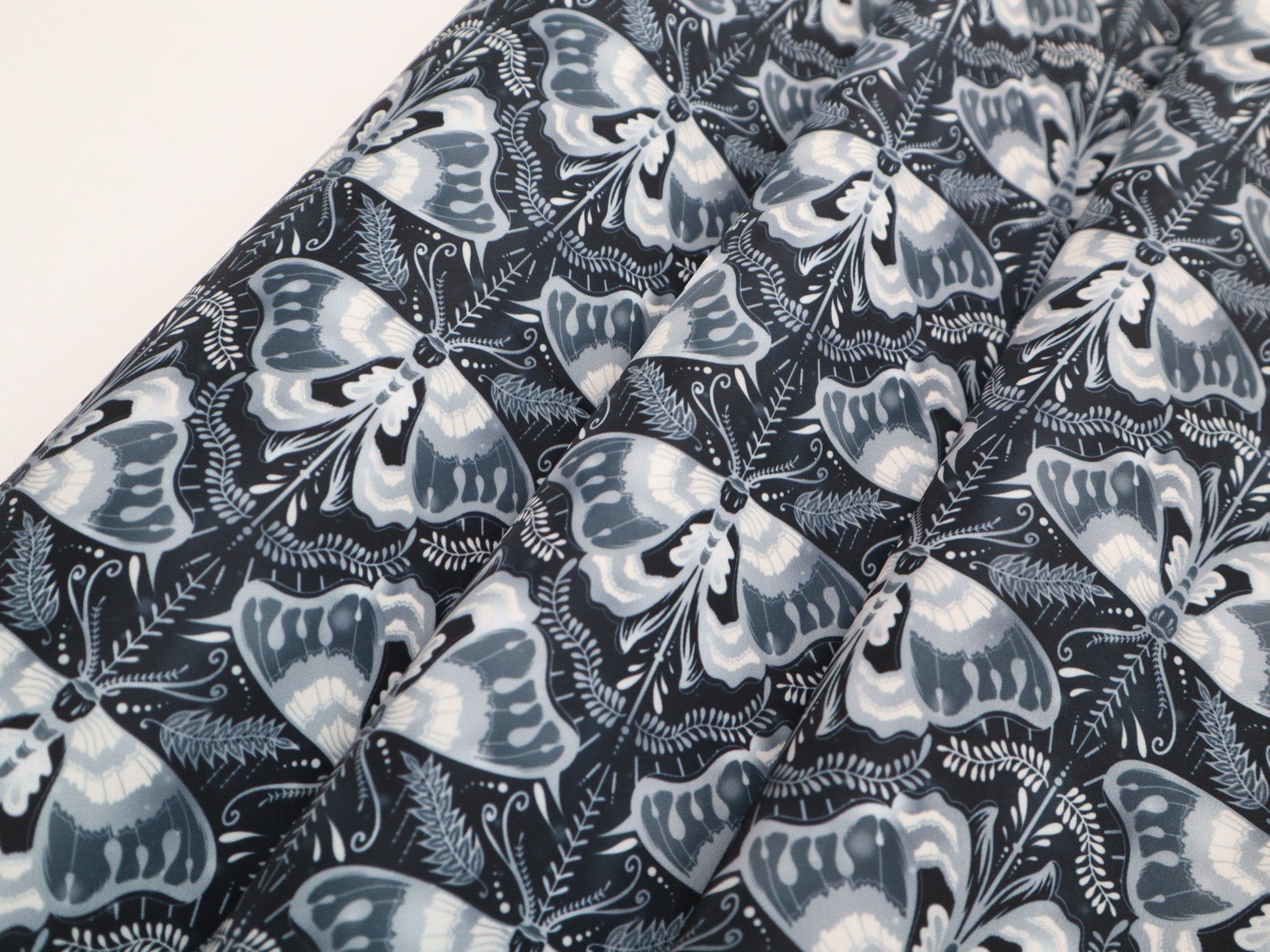 Lux Bonded Poly/Nylon- Monochrome Moths