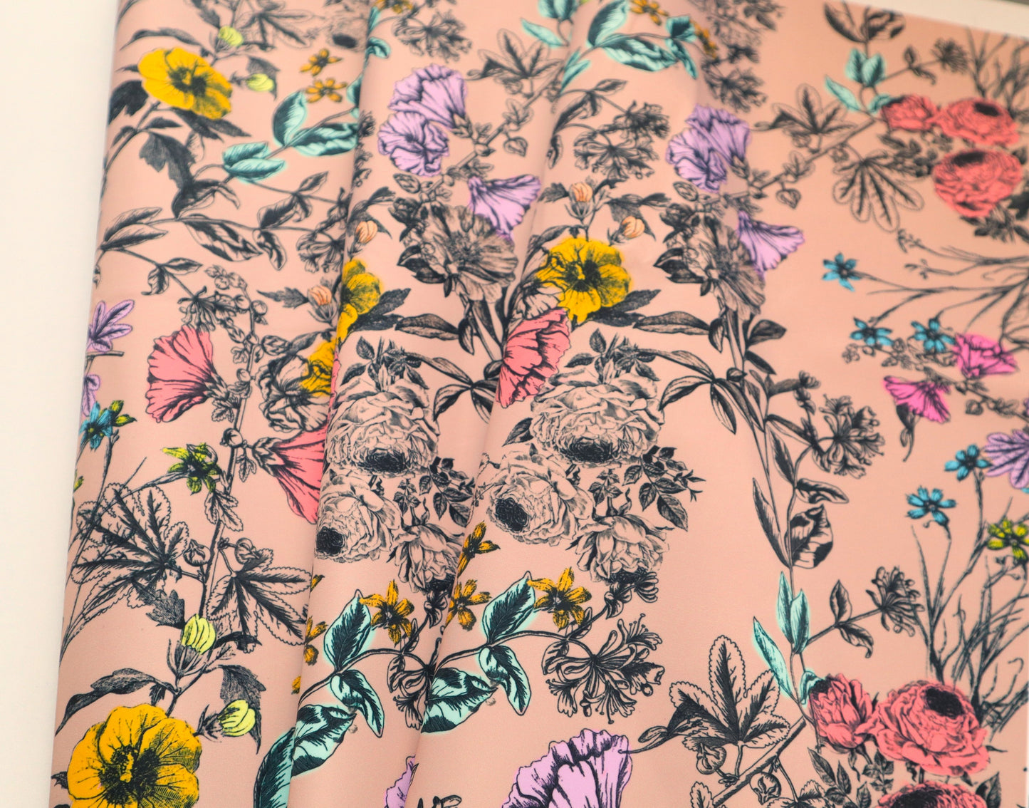 Lux Bonded Poly/Nylon- Blush Vintage Floral