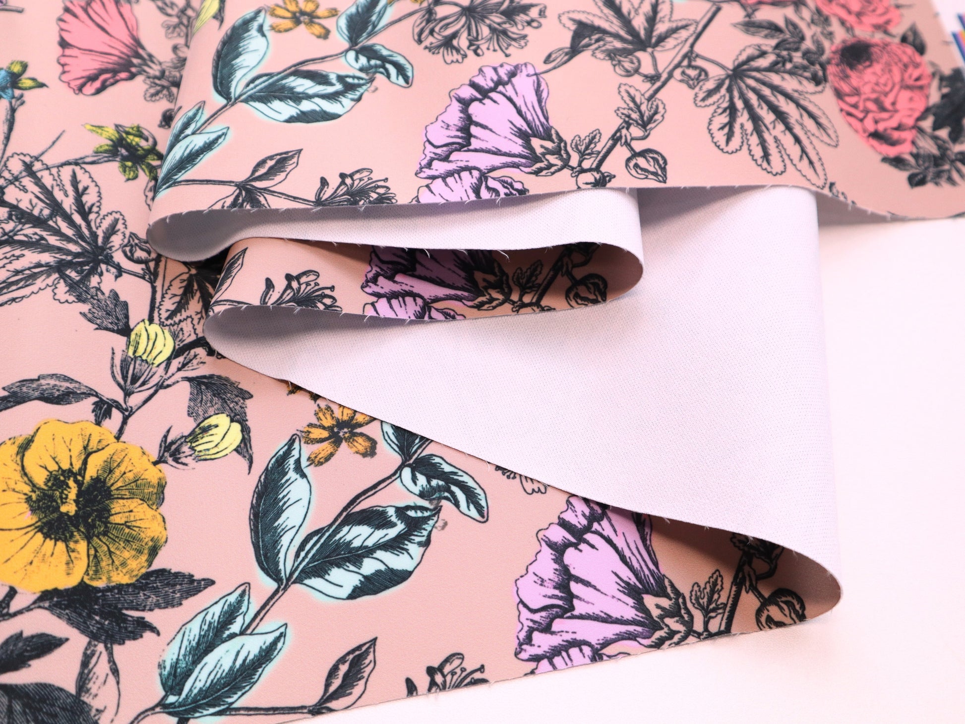 Lux Bonded Poly/Nylon- Blush Vintage Floral