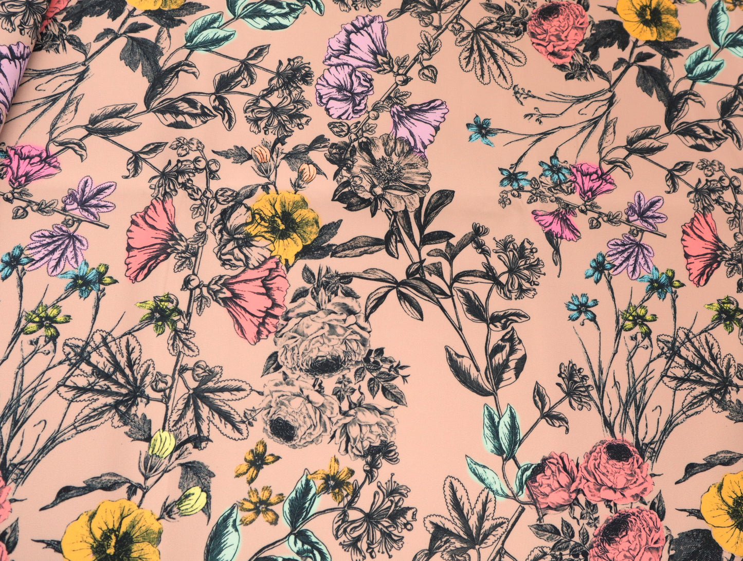Lux Bonded Poly/Nylon- Blush Vintage Floral