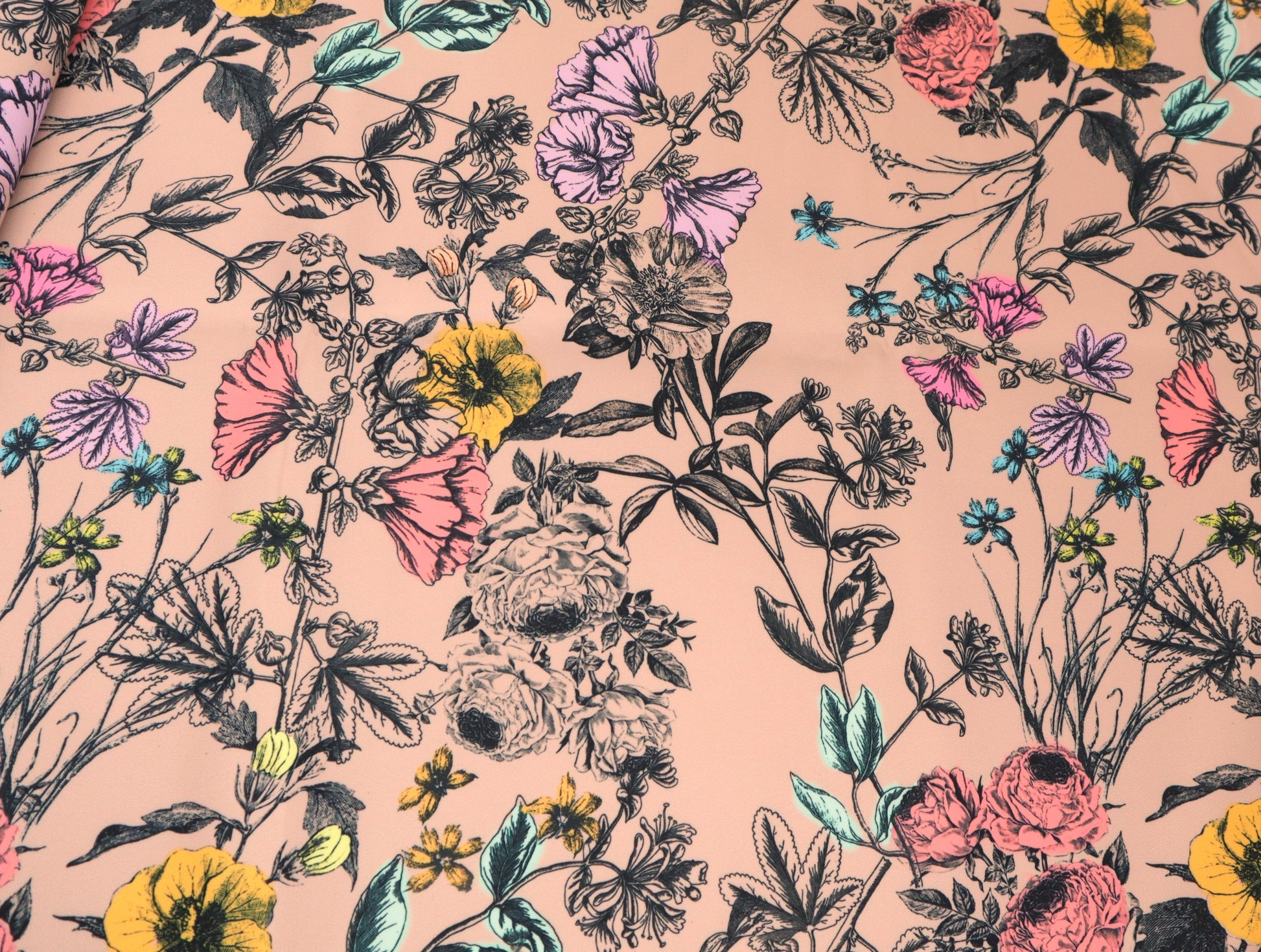 Lux Bonded Poly/Nylon- Blush Vintage Floral