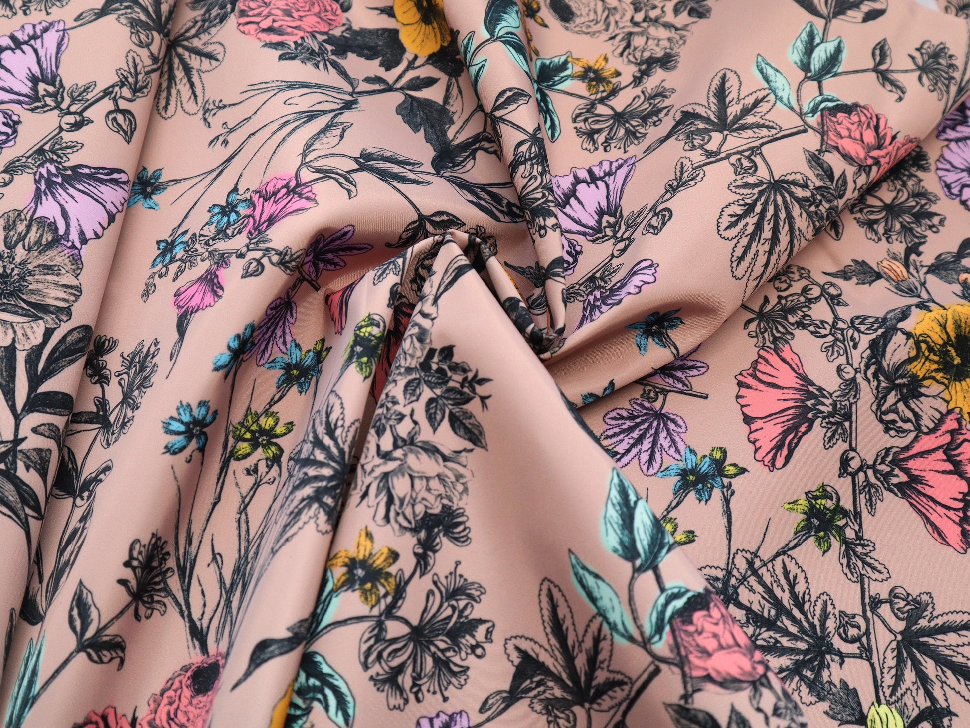 Lux Bonded Poly/Nylon- Blush Vintage Floral