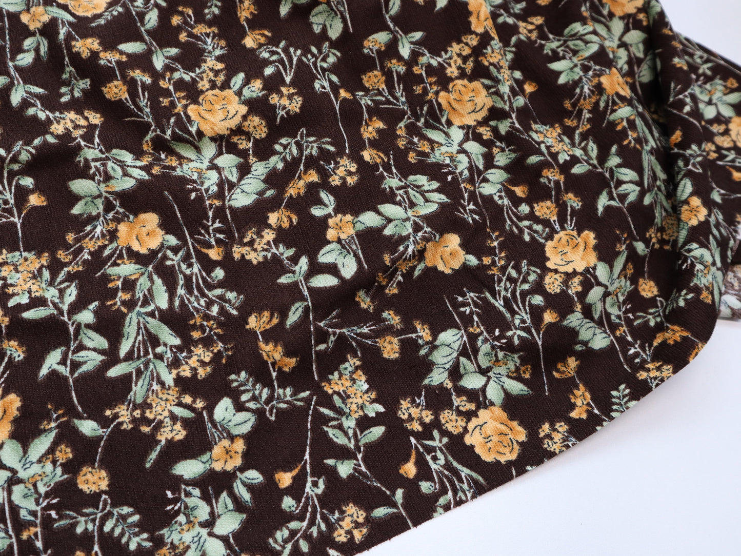 REMNANT/OFFCUT - Corduroy 21 Wale - Apricot Bloom- 23" x 58"