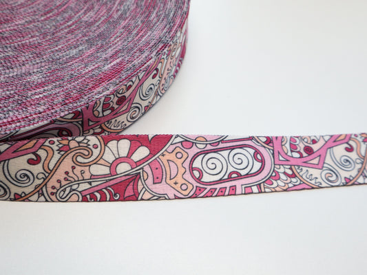 1.5" Webbing By the Yard - Whimsy Pink