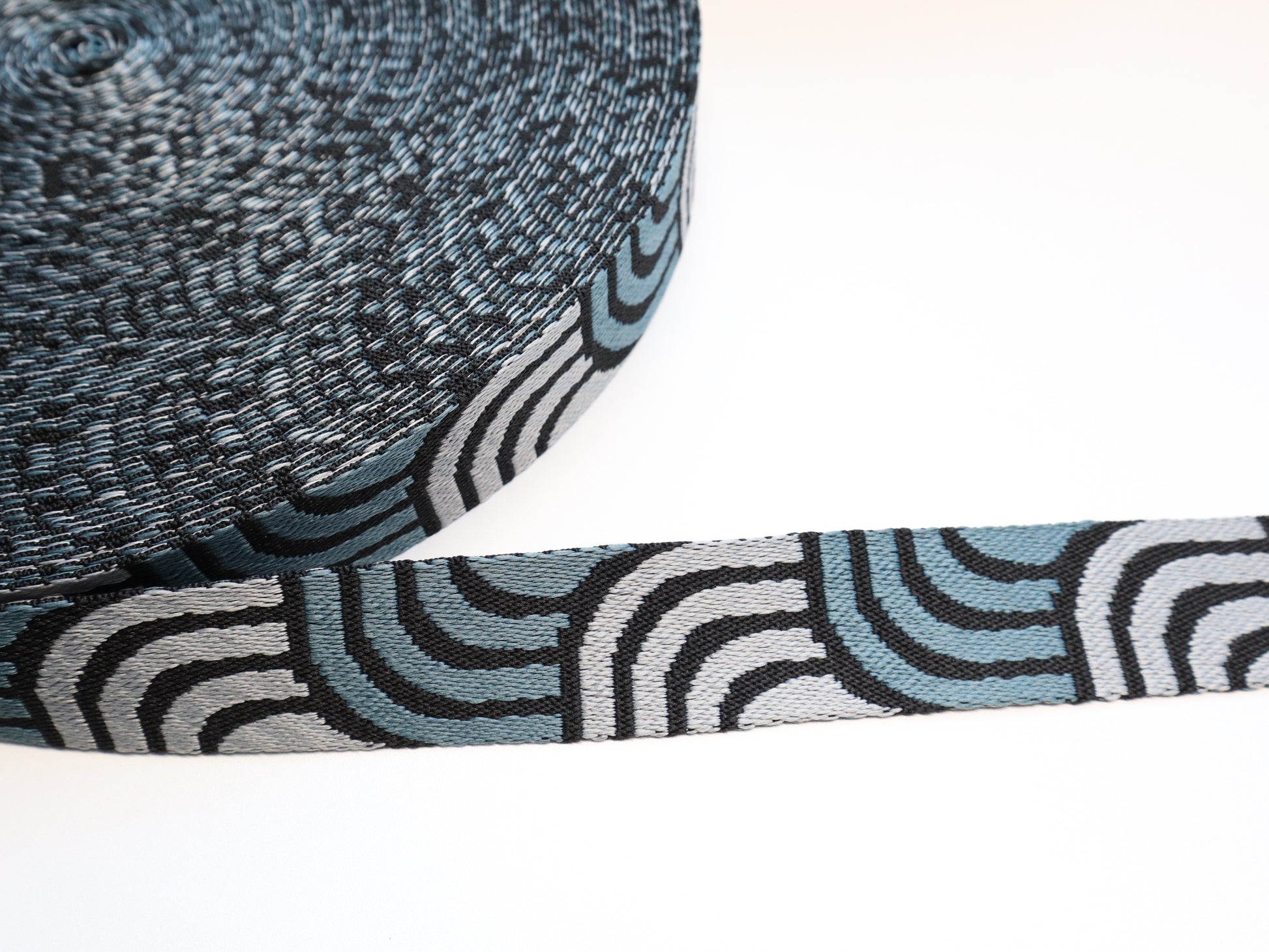 1.5" Webbing By the Yard - Arches Blue Grey
