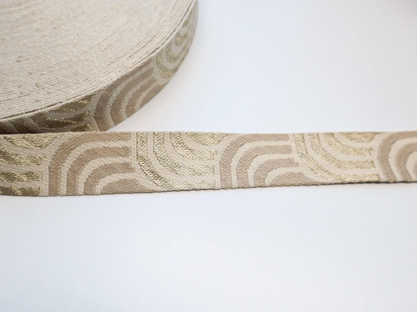 1.5" Webbing By the Yard - Arches Metallic