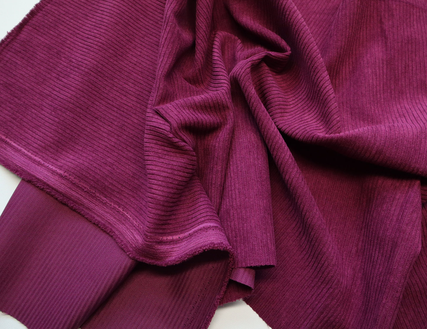 REMNANT/OFFCUT - Corduroy 7 Wale - Berry- 15.75" x 58"