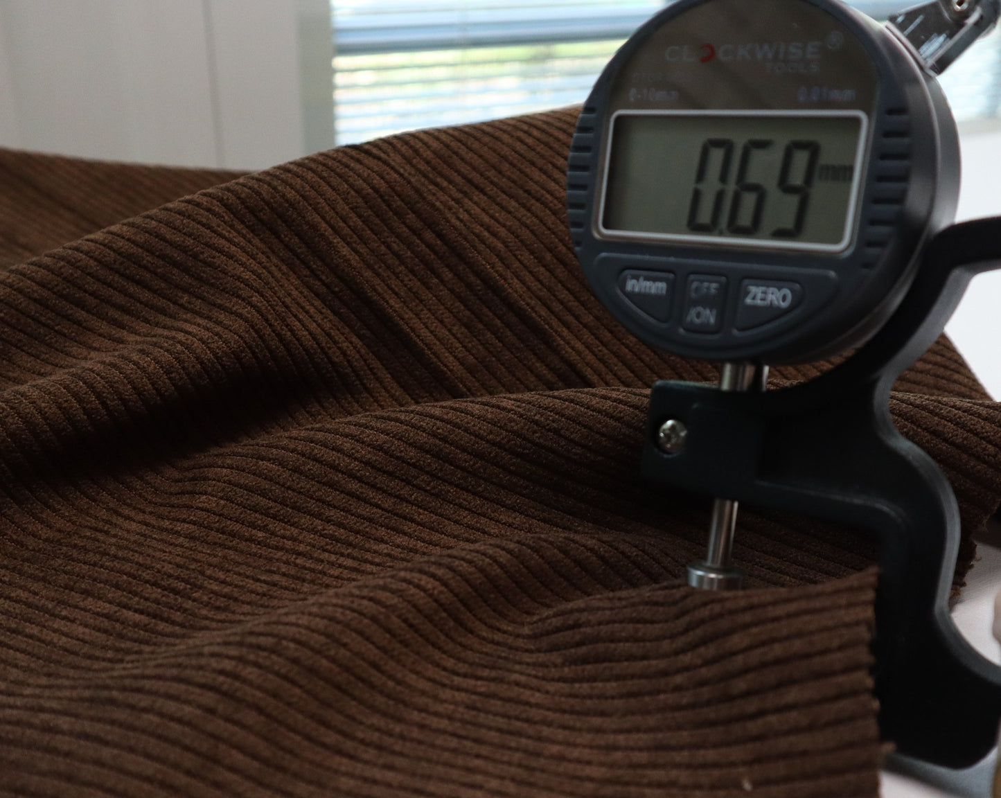 REMNANT/OFFCUT - Corduroy 7 Wale - Chocolate - 17" x 58"