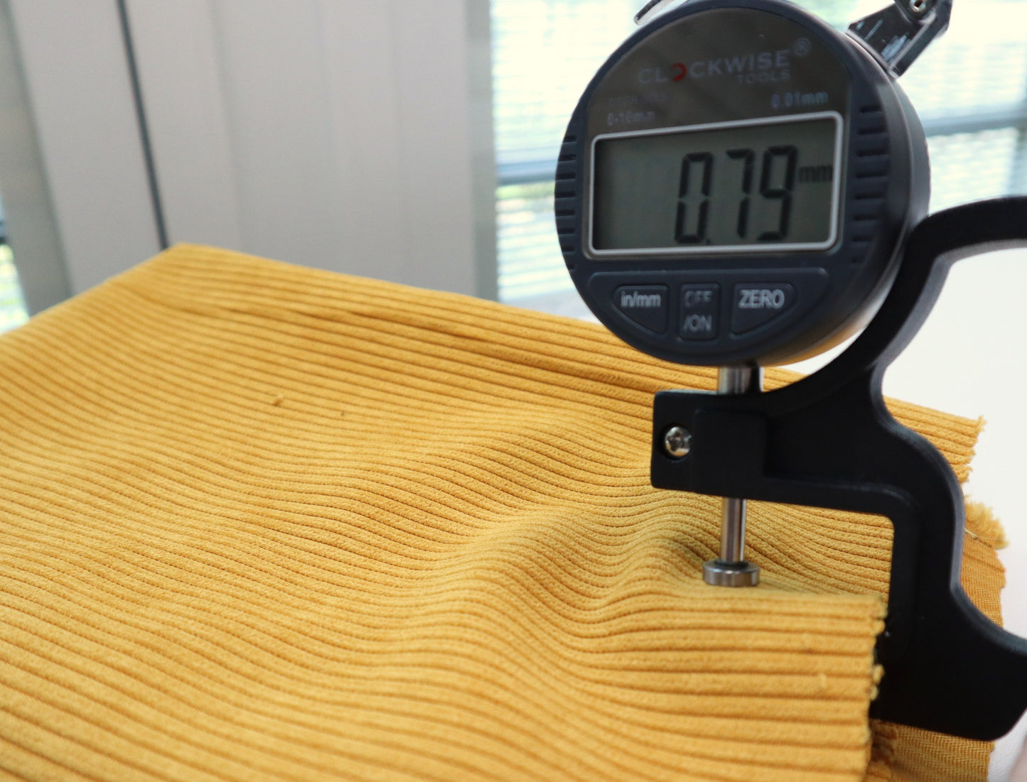 REMNANT/OFFCUT - Corduroy 7 Wale - Sunflower- 17.75" x 58"