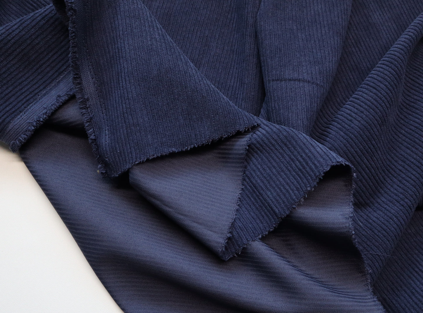 REMNANT/OFFCUT - Corduroy 7 Wale - Oxford Blue - 25" x 58"