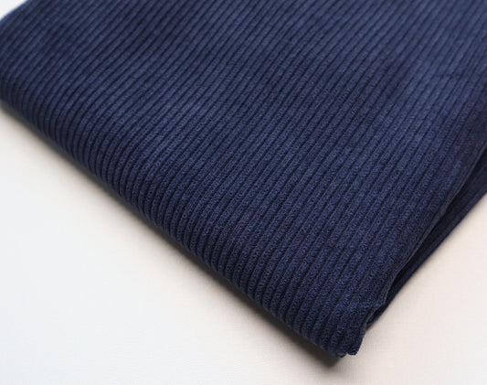 REMNANT/OFFCUT - Corduroy 7 Wale - Oxford Blue - 25" x 58"