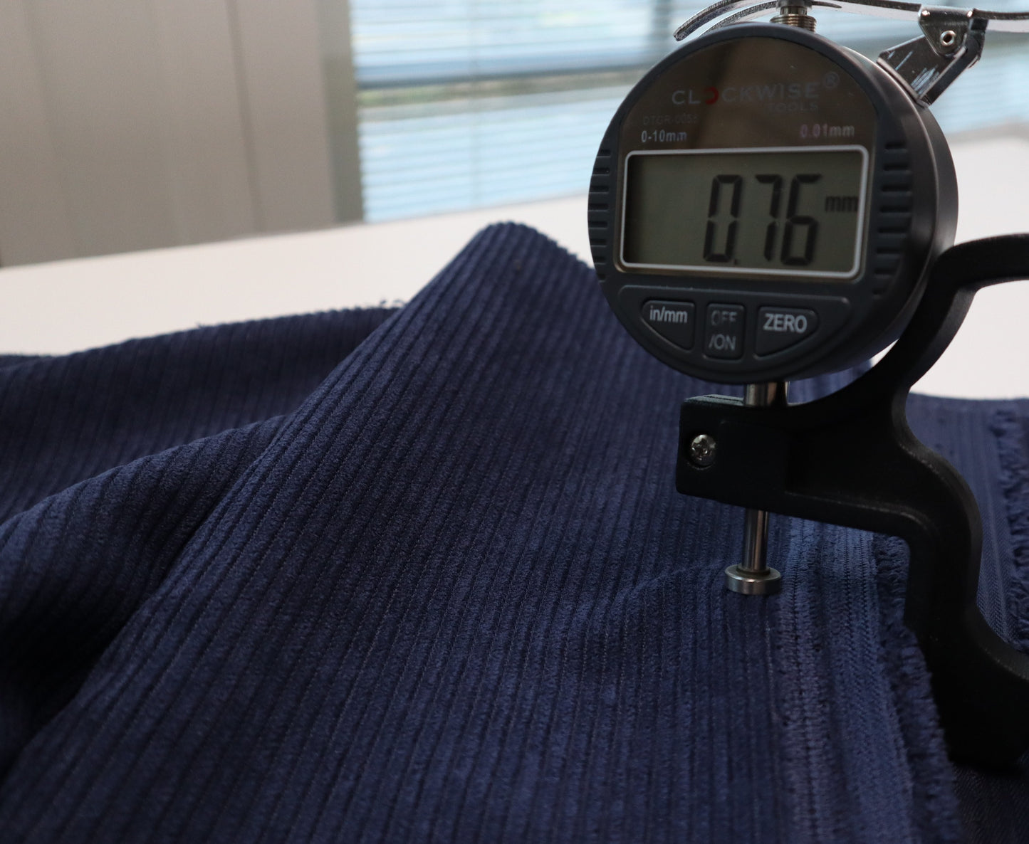 REMNANT/OFFCUT - Corduroy 7 Wale - Oxford Blue - 25" x 58"