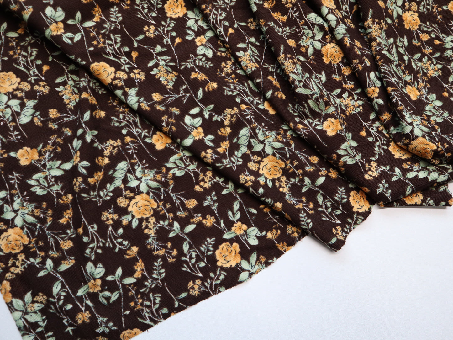 REMNANT/OFFCUT - Corduroy 21 Wale - Apricot Bloom- 23" x 58"