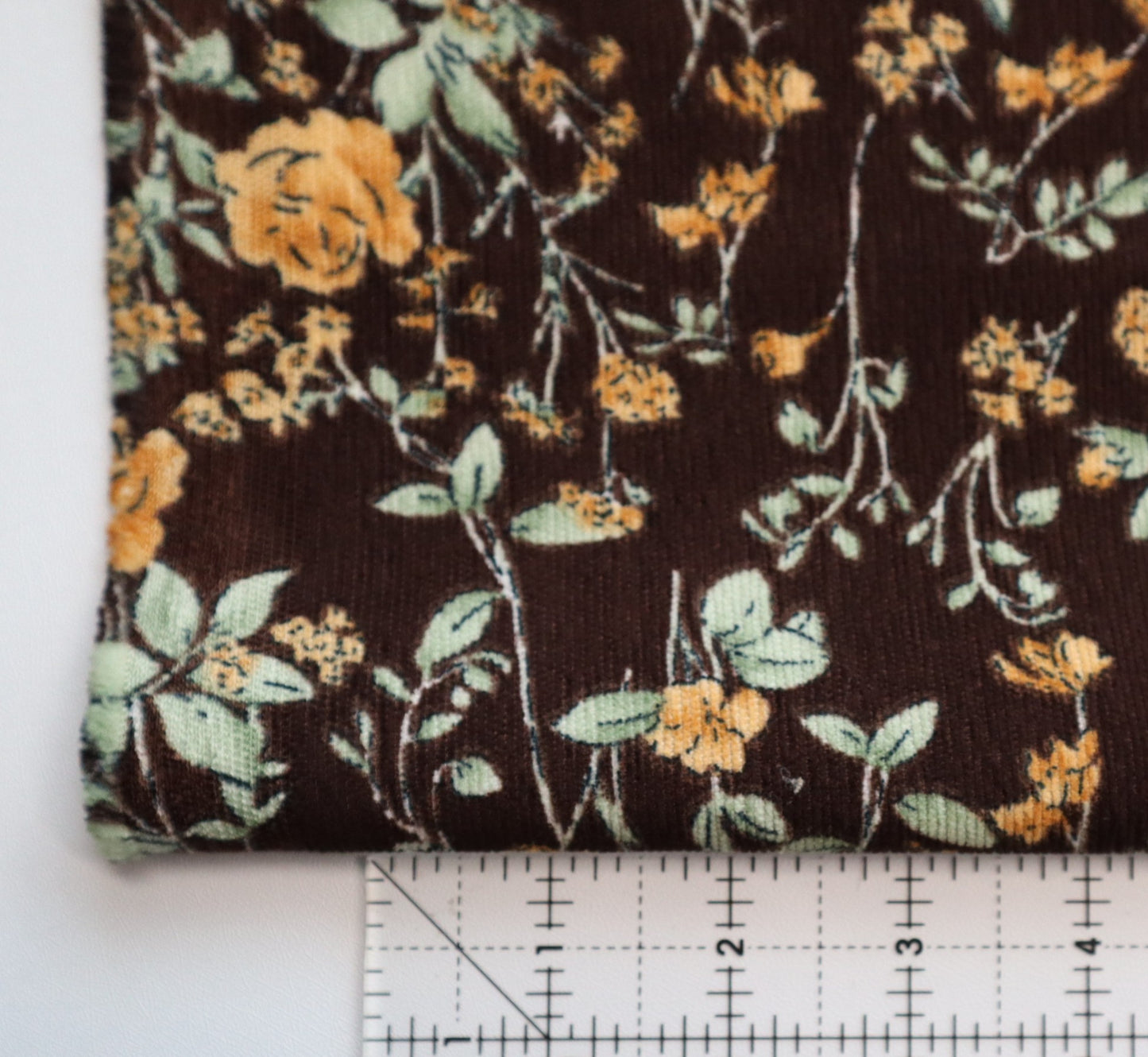 REMNANT/OFFCUT - Corduroy 21 Wale - Apricot Bloom- 23" x 58"
