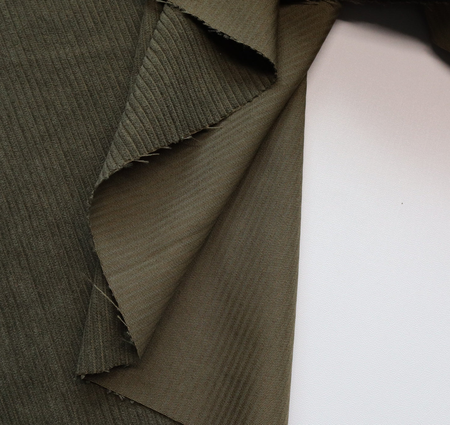 REMNANT/OFFCUT - Corduroy 7 Wale - Olive Drab- 19.75" x 58"