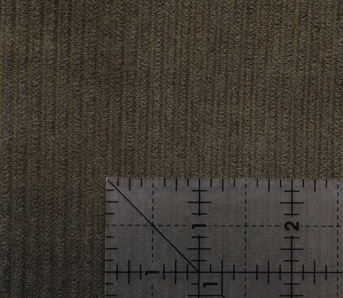 REMNANT/OFFCUT - Corduroy 7 Wale - Olive Drab- 19.75" x 58"